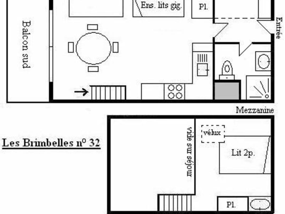 Studio Mezzanine 5 Pers Avec Balcon Sud, Coeur Meribel, Proche Pistes Et Commerces - Fr-1-180-304 Exteriör bild